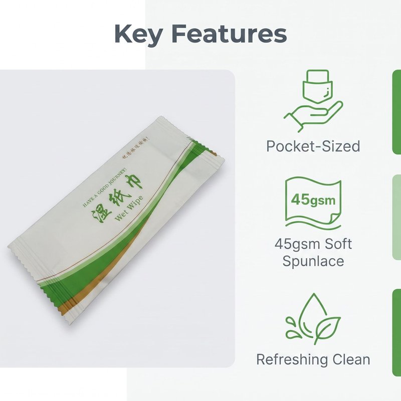 Custom 45gsm Individually Wrapped Airline Wet Wipes – OEM &amp;amp;amp;amp;amp; Bulk Supply - image 2