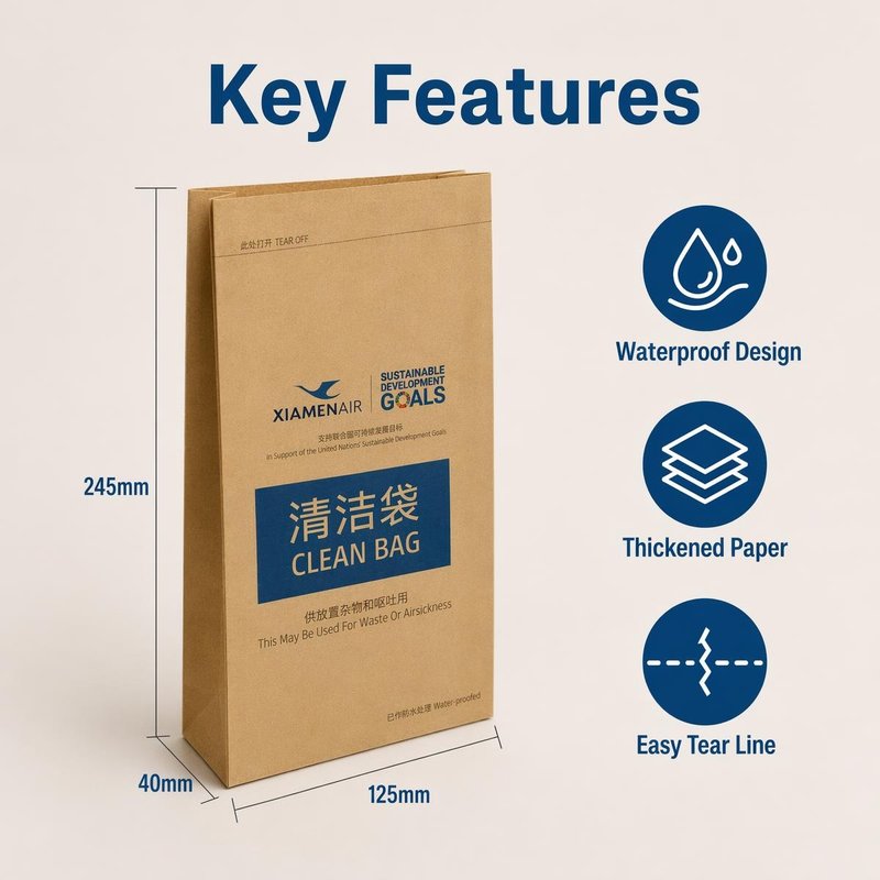 Custom Printed Airline Airsickness Bag – Waterproof Paper, Bulk &amp;amp;amp;amp;amp; OEM - image 2