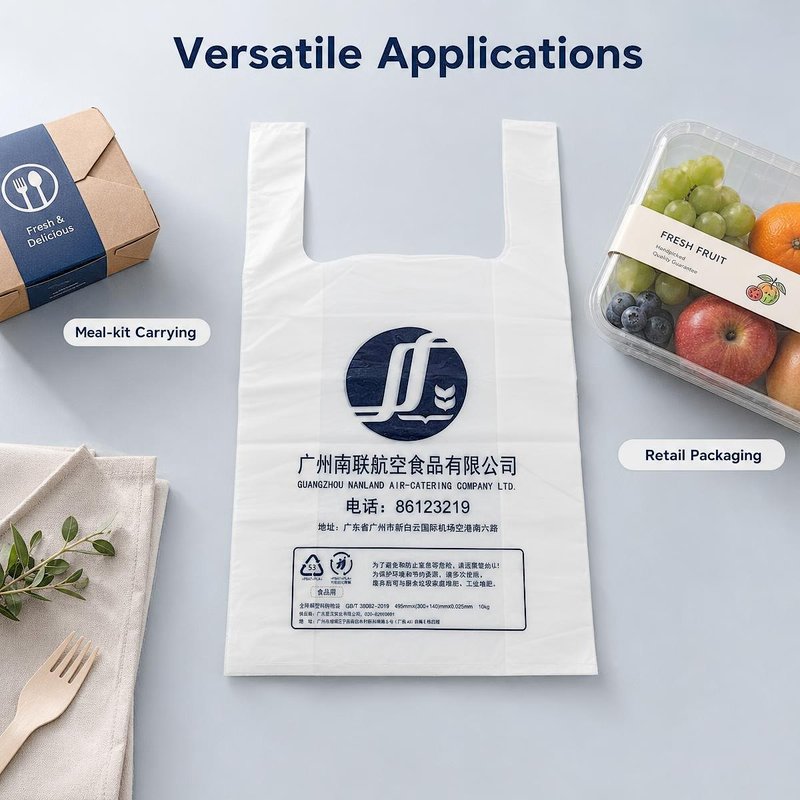 Custom PLA/PBAT Biodegradable T-Shirt Carrier Bags – Bulk Supply &amp;amp;amp;amp;amp; OEM - image 7