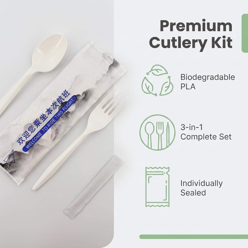 Custom PLA Fork and Spoon Cutlery Kit – Biodegradable, Bulk &amp;amp;amp;amp;amp; OEM Inflight - image 2