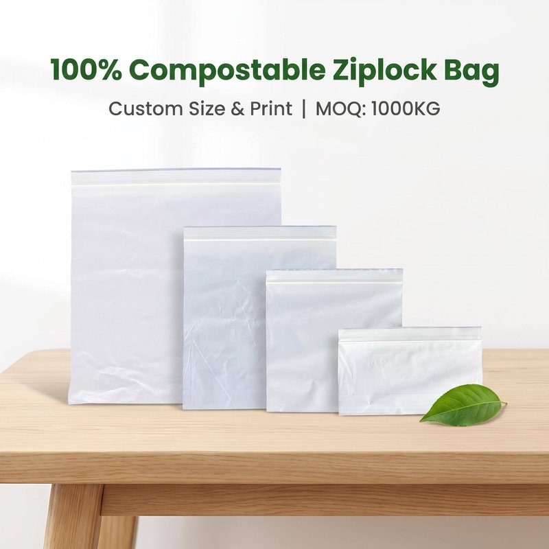 Compostable resealable bag size assortment